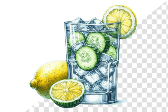 Download Watercolor Frosty Glass LemonCuke - Frosty Collection