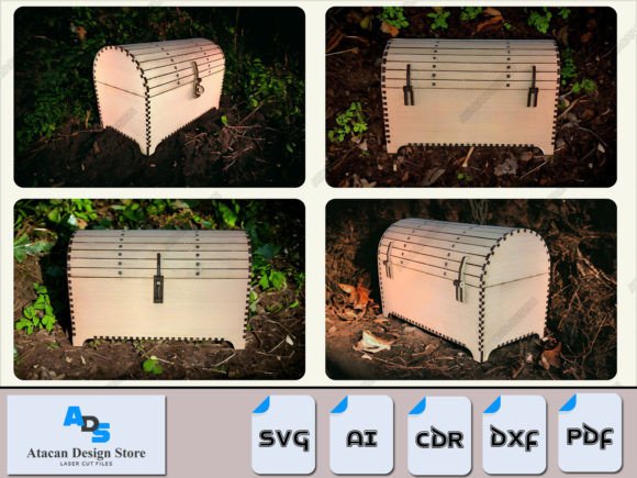 Download Wooden Treasure Chest - Laser Cut DIY St - Wooden Collection