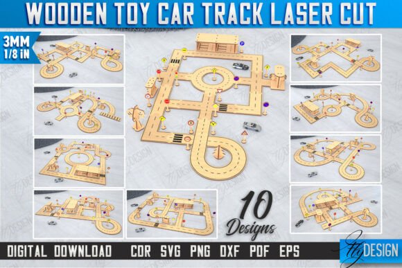Download Wooden Toy Car Track Laser Cut Bundle - Wooden Collection