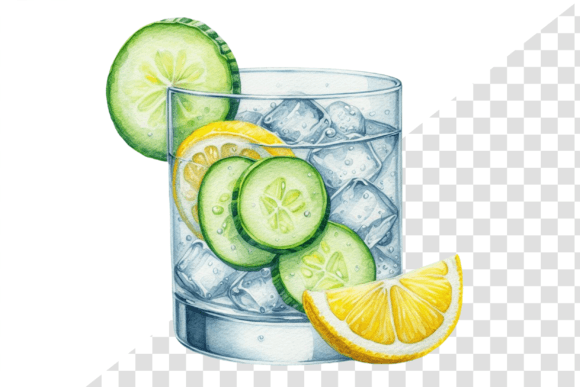 Download Watercolor Frosty Glass LemonCuke - Frosty Collection