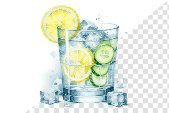 Download Watercolor Frosty Glass LemonCuke - Frosty Collection