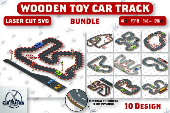 Download Wooden Toy Car Track Laser Cut Bundle - Wooden Collection