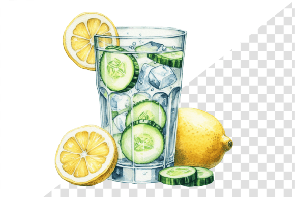Download Watercolor Frosty Glass LemonCuke - Frosty Collection