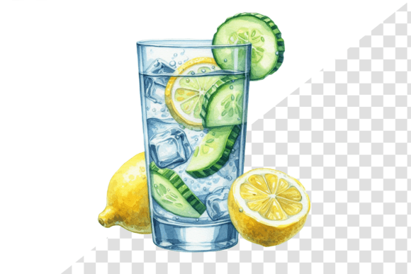 Download Watercolor Frosty Glass LemonCuke - Frosty Collection