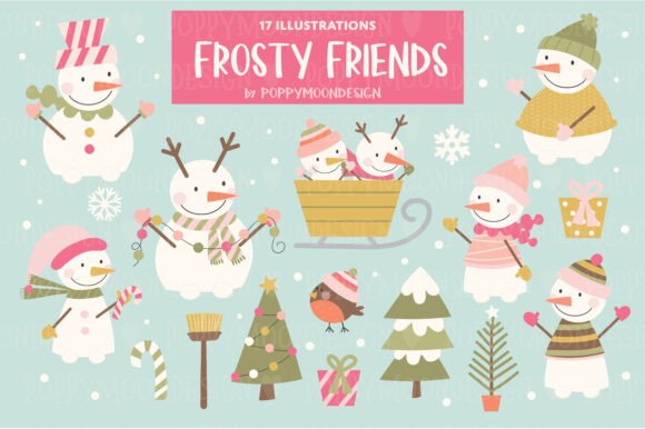 Download Frosty Friends Clipart Set - Frosty Collection